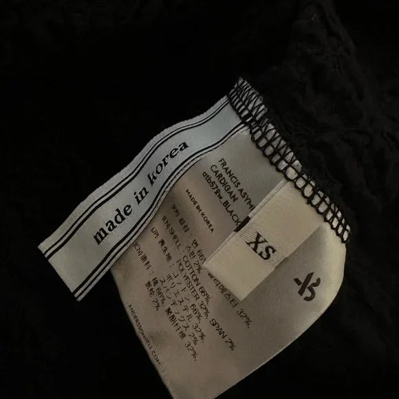 Anderson Bell black cotton cardigan SSENSE exclusive - Picture 7 of 8